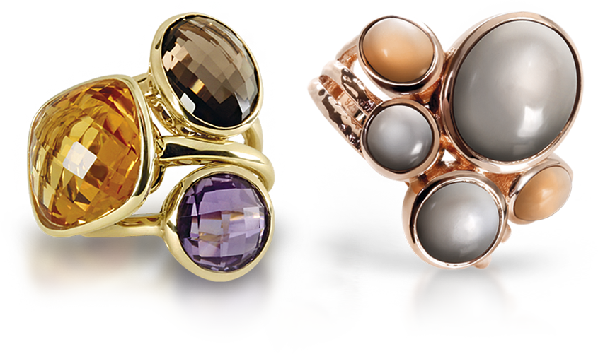 Ring kaufen bunte echte Steine